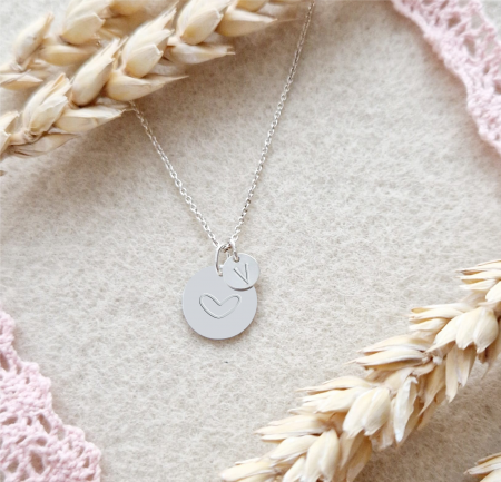 Preview: Halskette mit Anhänger Herz und Buchstabe